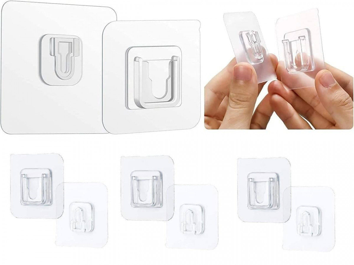 PLASTIC WATERPROOF MAGIC MALE FEMALE WALL STICKER HOOK product image