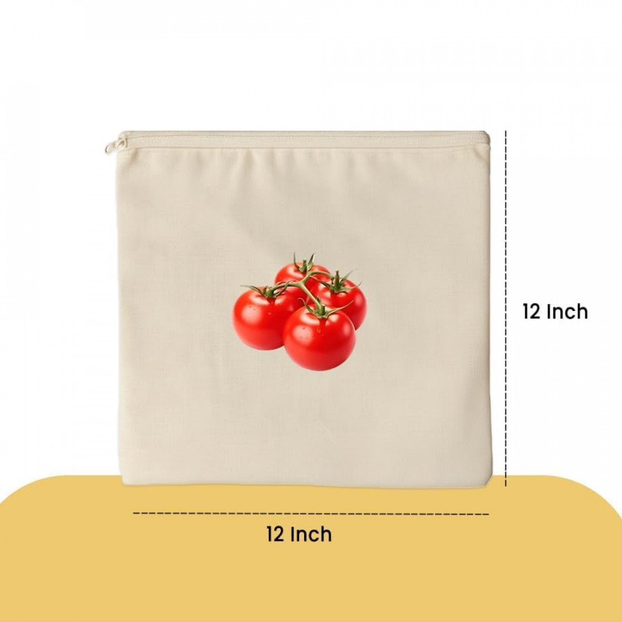 VEGETABLE PRINTED COTTON BAG (PACK OF 10) product image